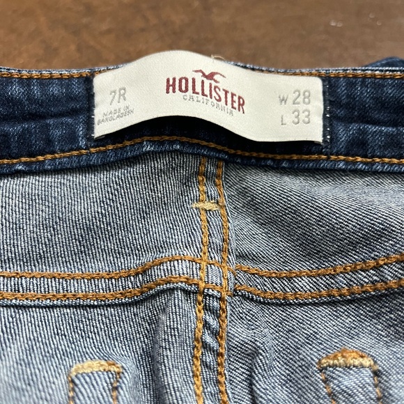 HOLLISTER LOW RISE STRAIGHT LEG JEANS, SIZE 7R (28/33) - Picture 6 of 6